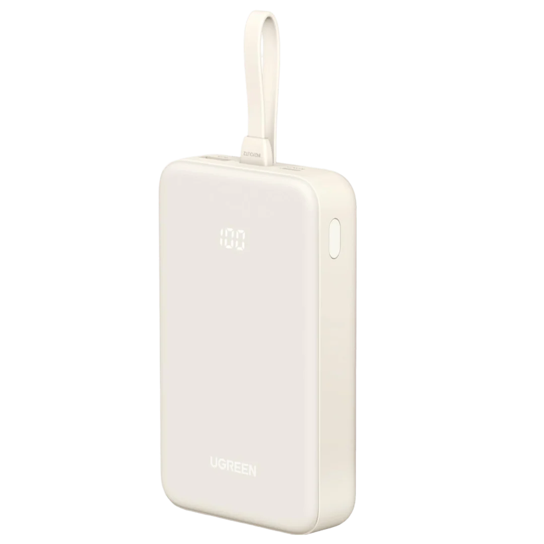 UGREEN Power Bank 20000mAh Charge rapide avec câble USB C intégré