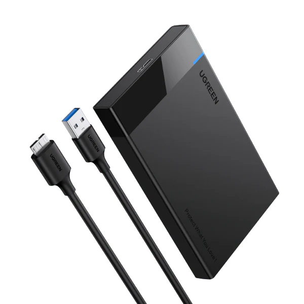 UGREEN USB 3.0 Boîtier Externe pour Disque Dur 2,5 Pouces SATA III II I HDD SSD
